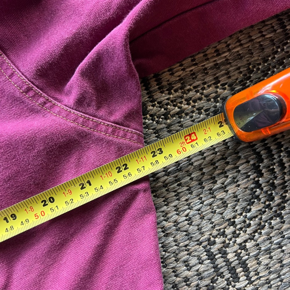 Vintage Duck‎ Jacket Womens Small Purple Canvas Corduroy Wildlife Mallard Barn - Picture 7 of 9